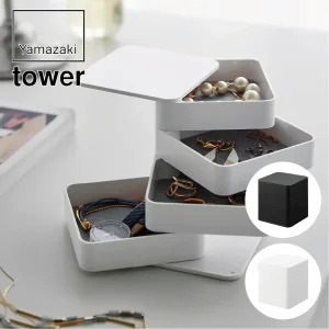 山崎実業 tower アクセサリートレー タワー ４段 スクエア