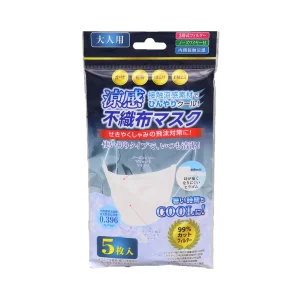 涼感不織布マスク 大人用 5枚入り