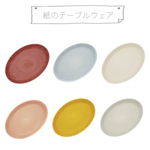 ペーパーチックなテーブルウェア オーバルディッシュ